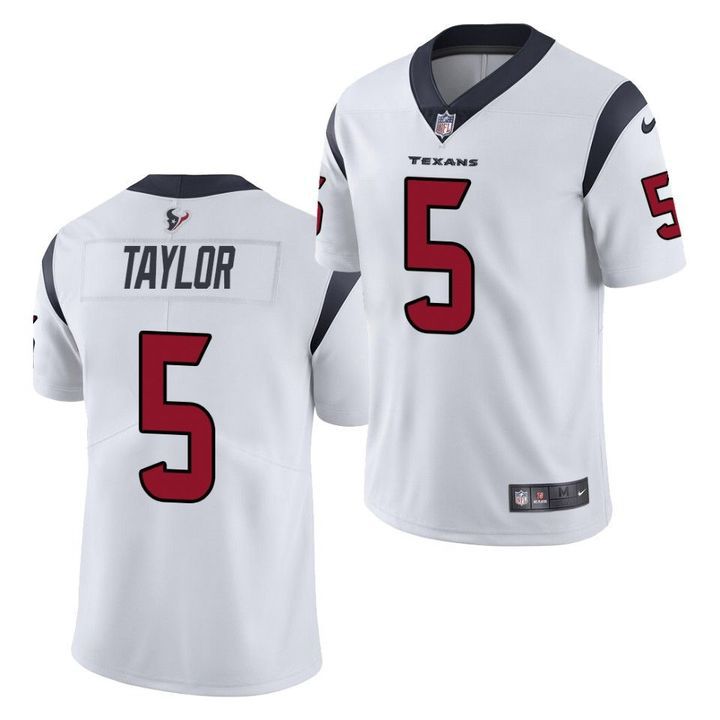 Men Houston Texans 5 Tyrod Taylor Nike White Limited NFL Jersey